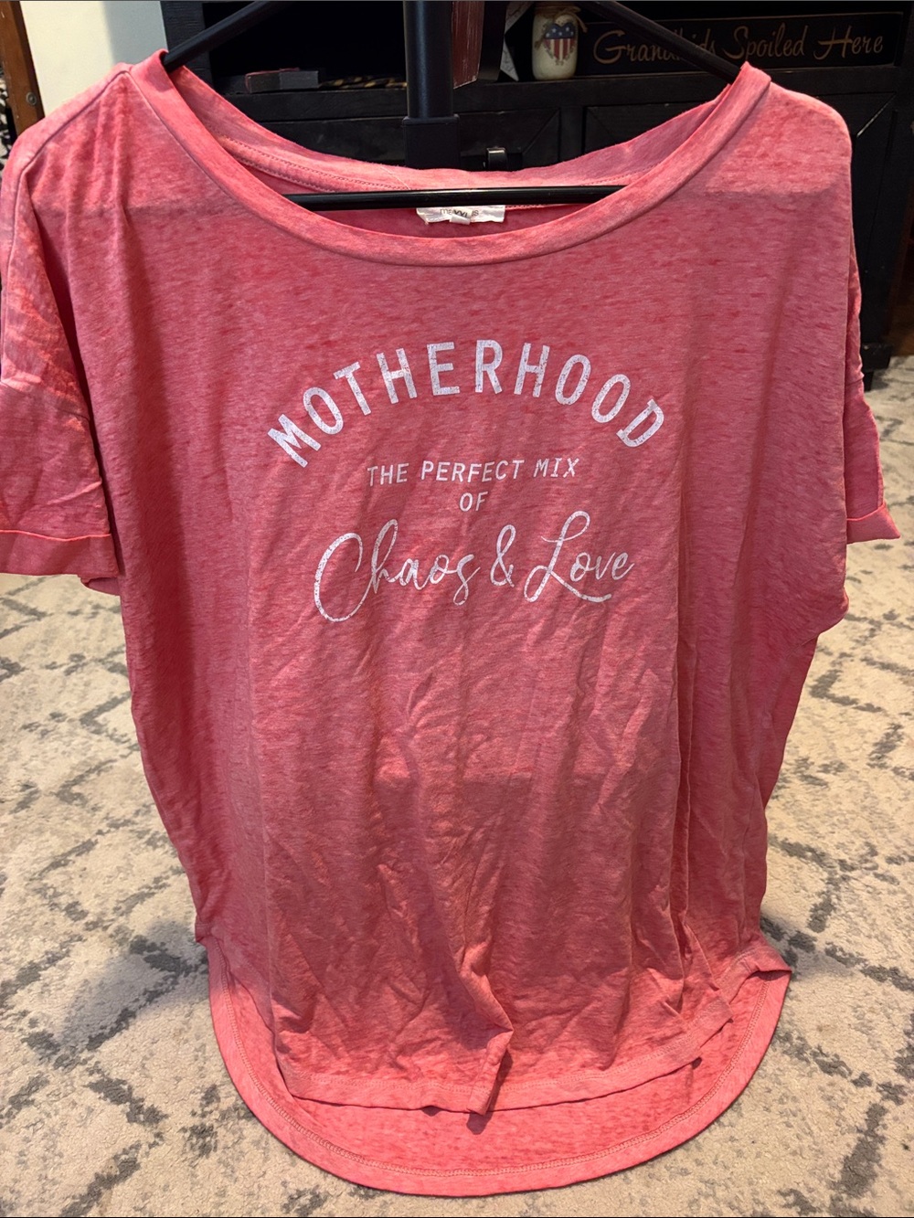 Maurices Pink 'Motherhood The Perfect Mix of Chaos & Love' Long Sleeve Tee